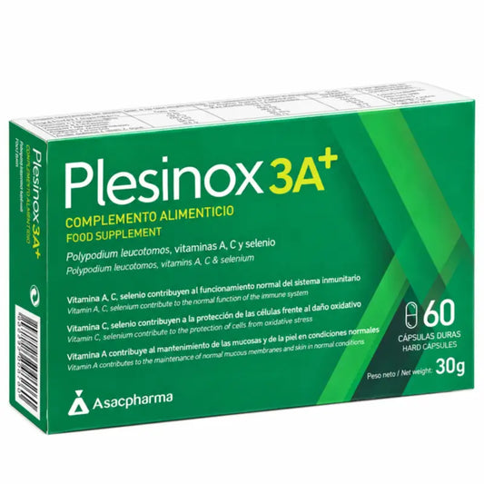 Plesinox 3A -pakkaus, 60 kapselia.