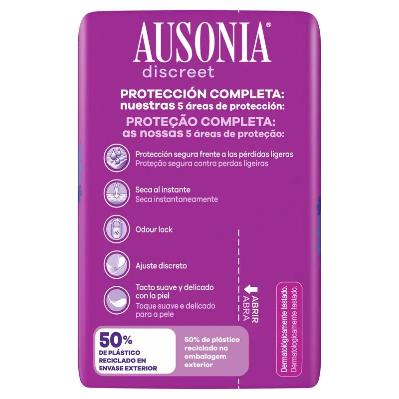 Ausonia Discreet -yövaipat virtsankarkailuun, Maxi, 12 kpl
