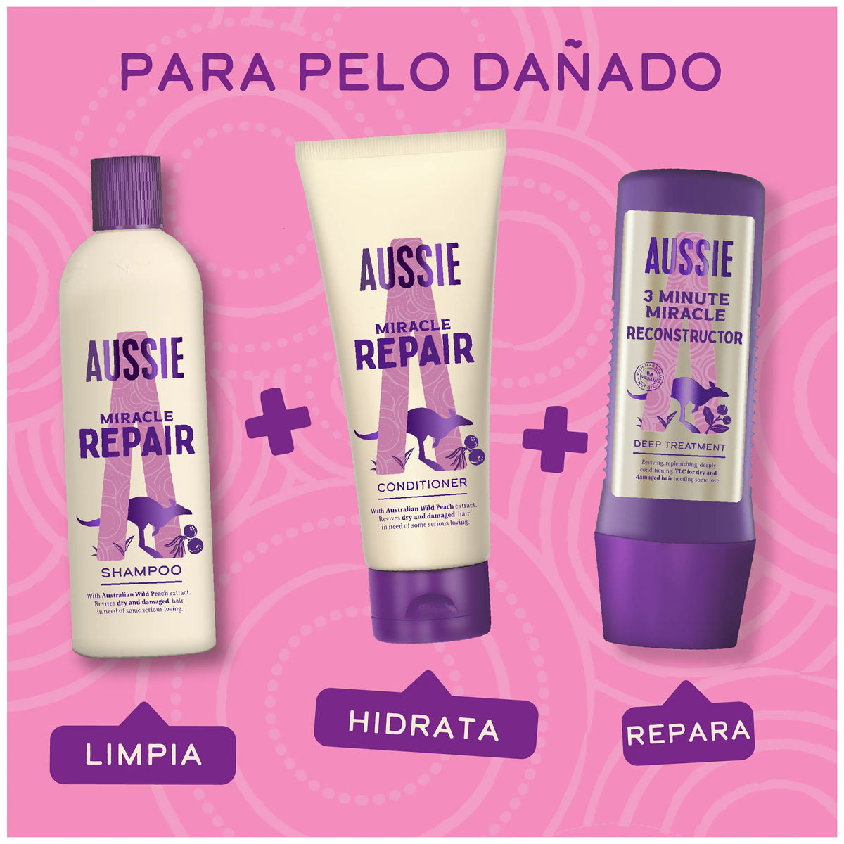 Aussie 3 Minutes Miracle Repair SOS -kasvonaamio, 225 ml
