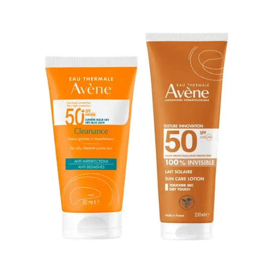 Avène Cleanance Spf 50+ 50 Ml + Invisible Milk Spf 50 250 Ml