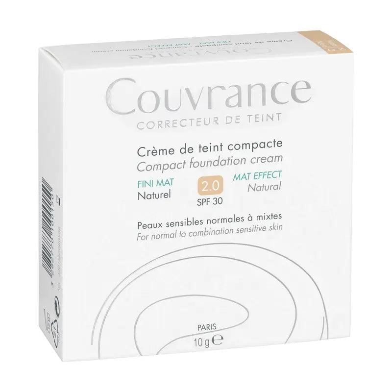 Avène Couvrance -kompakti voide, luonnollisen mattapintainen