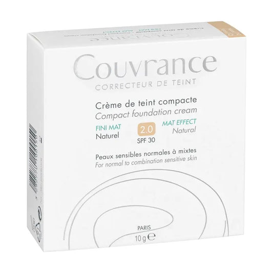 Avène Couvrance -kompakti voide, luonnollisen mattapintainen