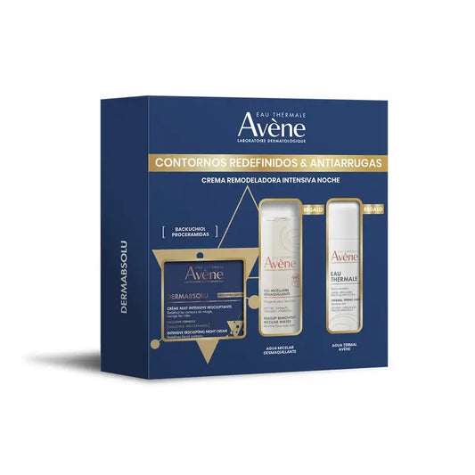 Avène Pack DermAbsolu -yövoide 40 ml + lahjana termaalivettä 50 ml ja misellivettä 50 ml