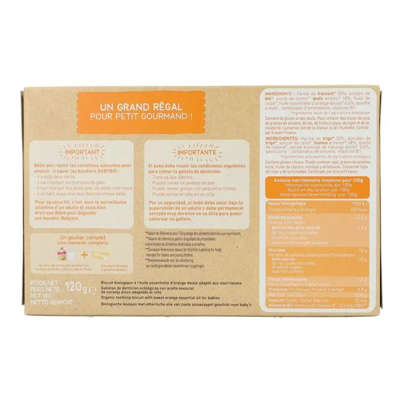 Babybio-hammastuskeksit, 120 g