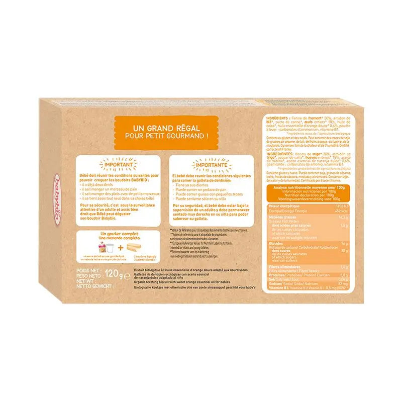 Babybio-hammastuskeksit, 120 g