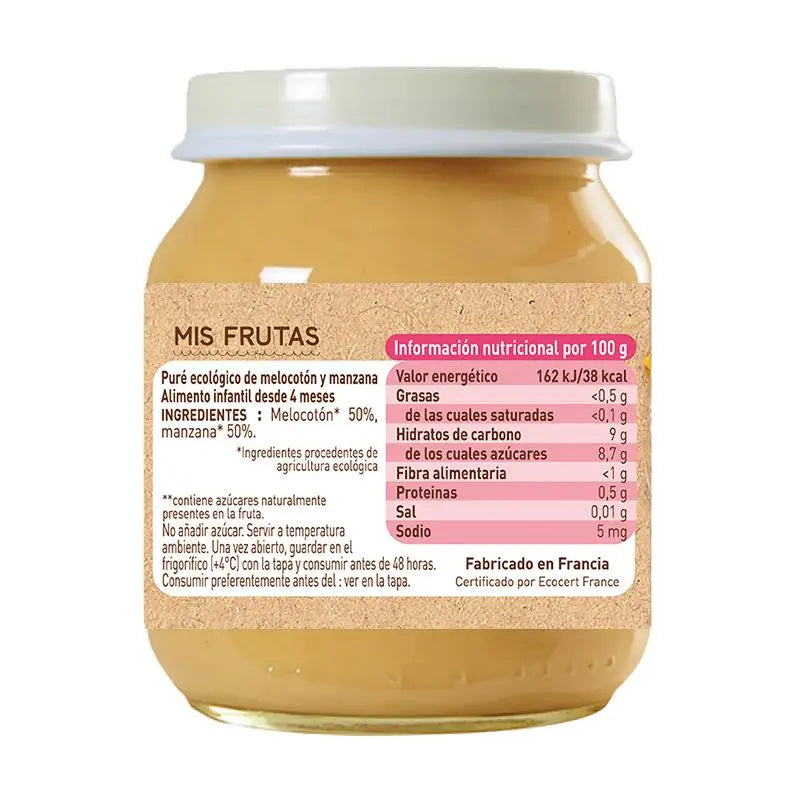 Babybio Persikka-Omena, 130 g