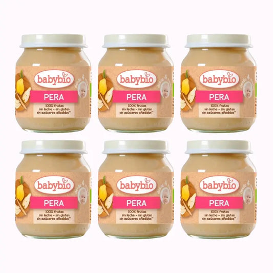 Babybio Pear, Pack 6 x 130 grams