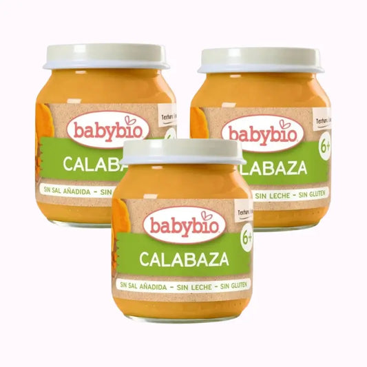 Babybio Pumpkin Jar, Pack 3 x 130 grams