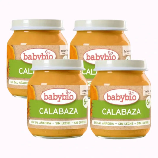 Babybio Pumpkin Jar, Pack 4 x 130 grams