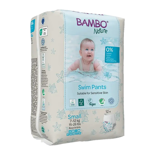 Bambo Nature Water Nappies Size S (7-12Kg), 12 Units