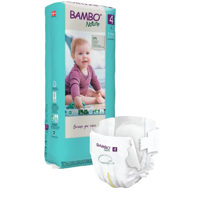 Bambo Nature Nappies Size 4 (7-14 Kg), 48 pcs.