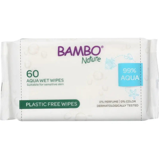 Bambo Nature Aqua -kosteuspyyhkeet, 60 kpl