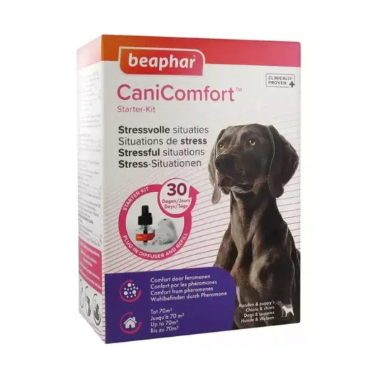 Beaphar Canicomfort Aloituspakkaus: hajuste + täyttöpakkaus koiralle, 48 ml