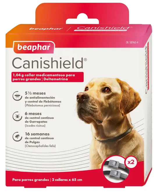 Beaphar Canishield -koirankaulus, 65 cm, 2 kpl