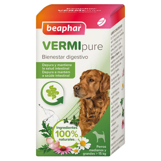 Beaphar Vermipure -tabletit  Suuret koirat >15 kg, 50 tablettia