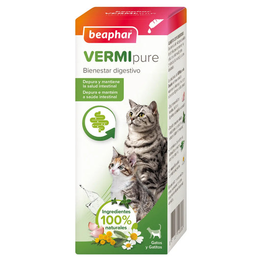 Beaphar Vermipure luonnollinen nestemäinen valmiste kissoille, 50 ml