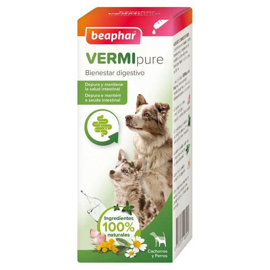 Beaphar Vermipure luonnollinen nestemäinen matolääke koirille, 50 ml
