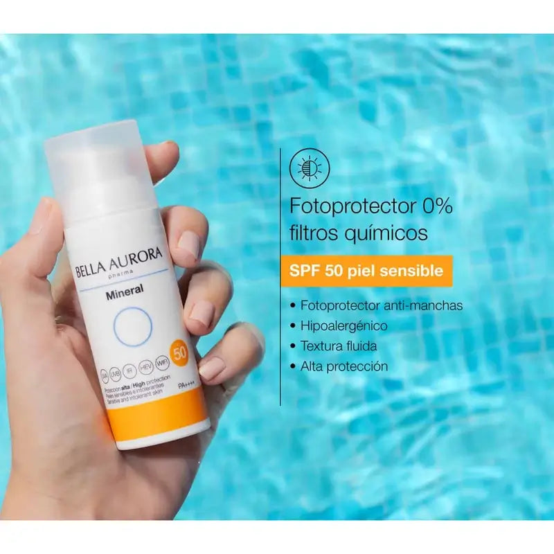 Bella Aurora Pharma -mineraalipohjainen aurinkovoide, 50 ml