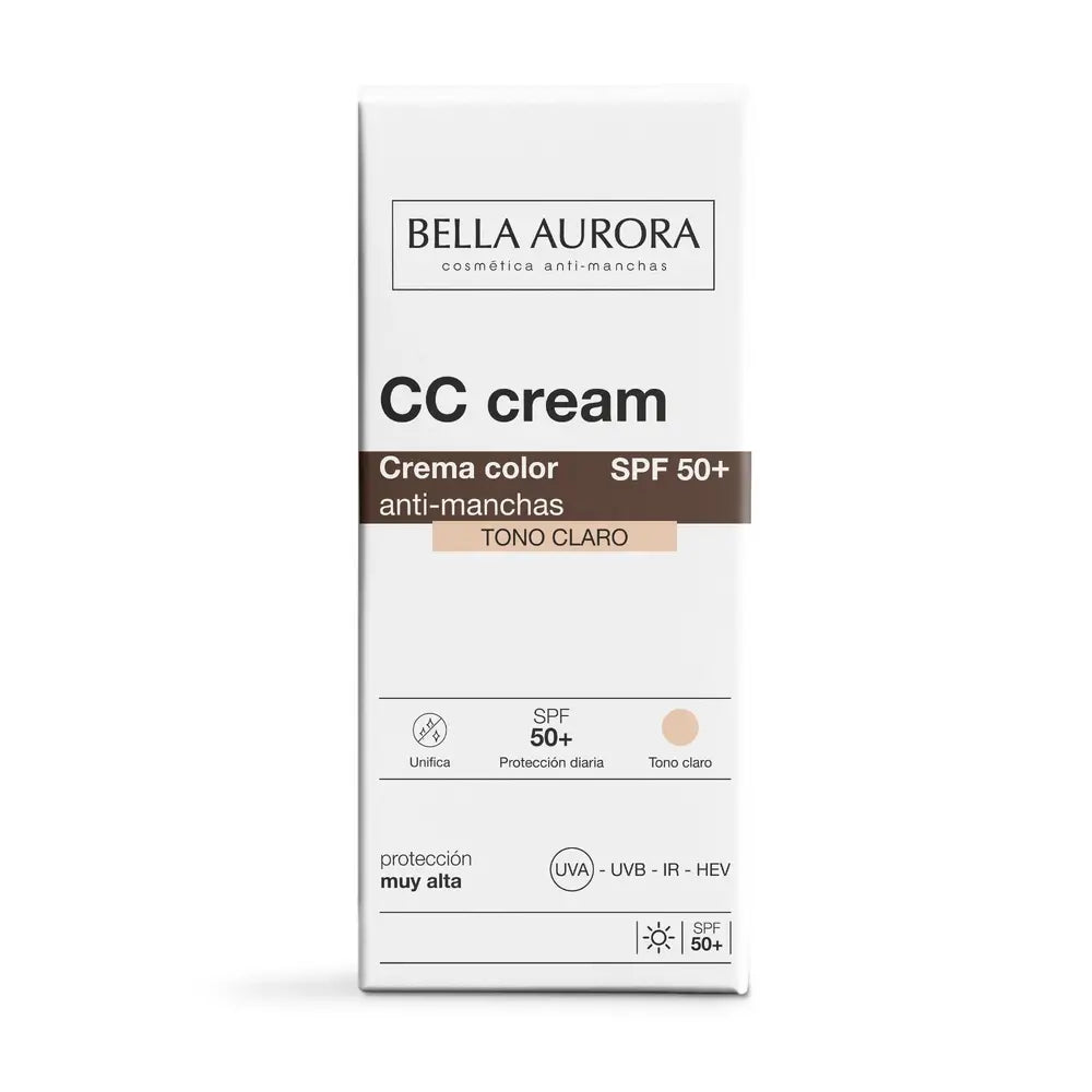 Bella Aurora CC-voide SPF 50+, vaalea sävy, 30 ml