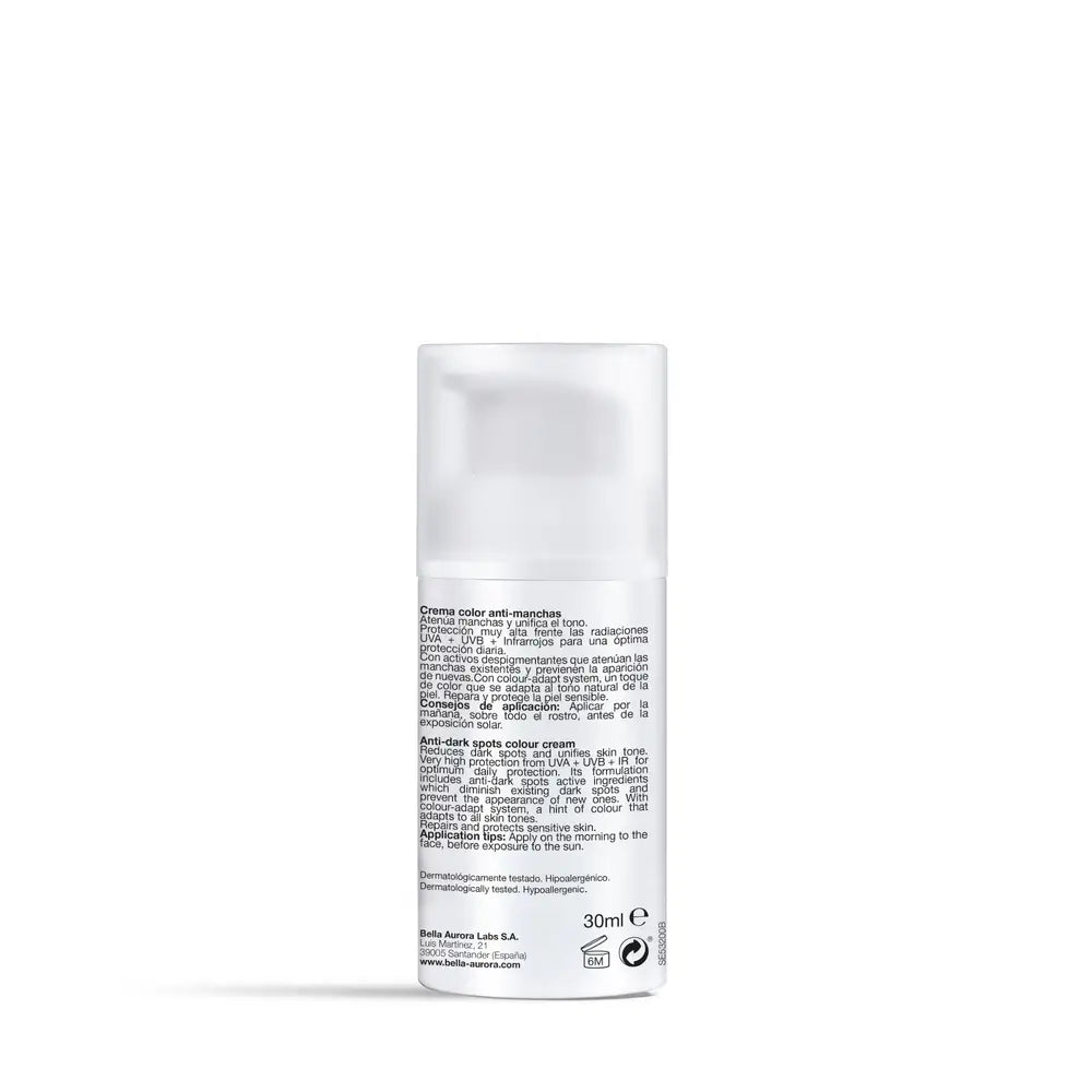Bella Aurora CC Protect Solar -värillinen auringonsuojavoide, joka ehkäisee pigmenttiläiskiä, SPF 50+, 30 ml