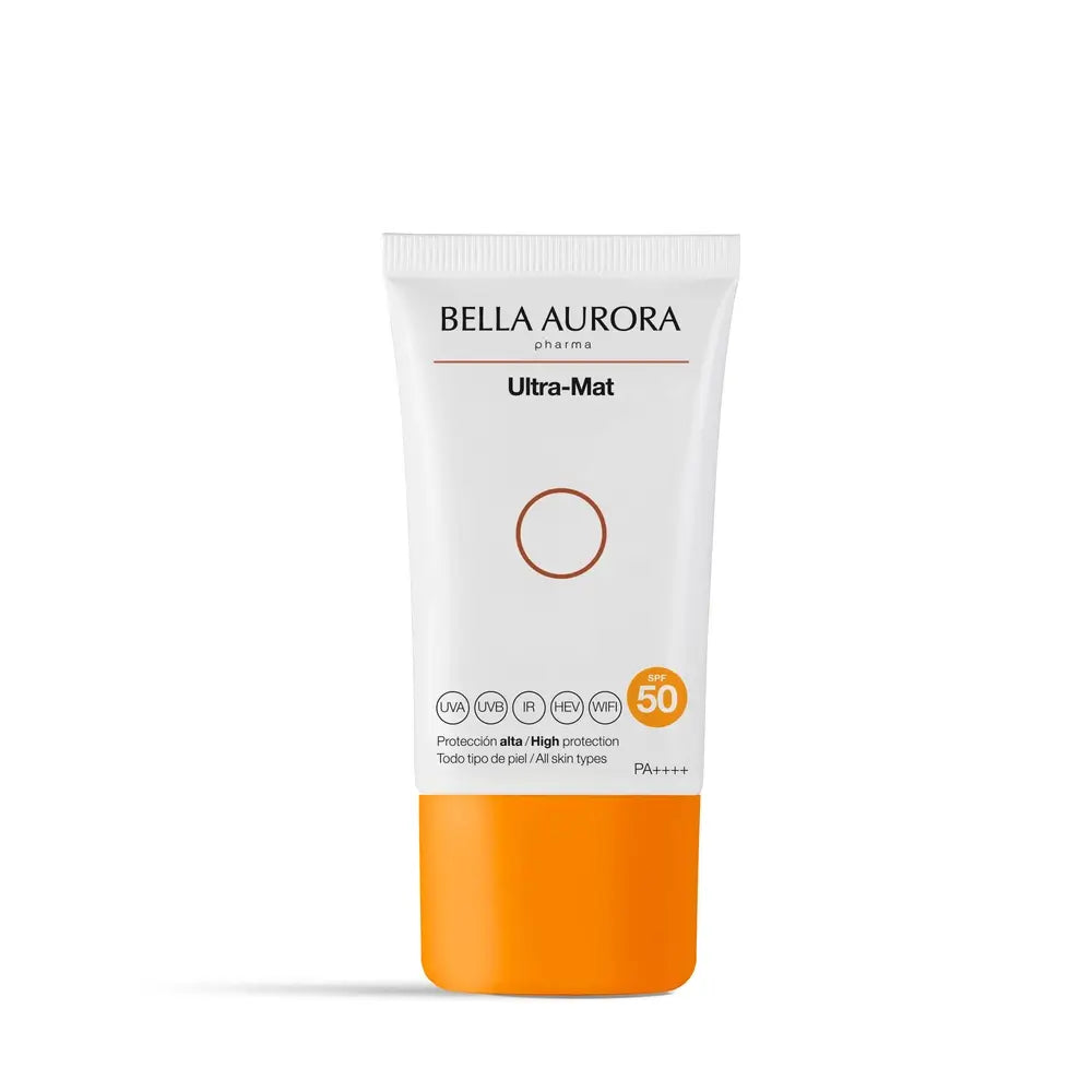 Bella Aurora  Auringonsuojavoide, joka ehkäisee pigmenttimuutoksia, Ultra-Mat, 50 ml.