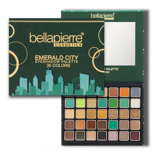 Bellapierre Cosmetics Emerald City Eyeshadow Palette, 35 Colours , 38 g