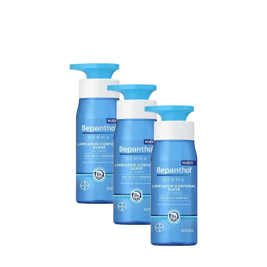 Bepanthol Derma Mieto vartalonpuhdistusaine, 3 x 400 ml:n pakkaus