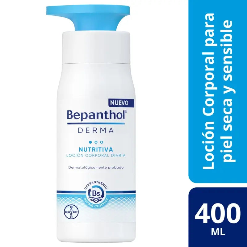 Bepanthol Derma Ravitseva päivittäinen vartalovoide kuivalle iholle, 400 ml
