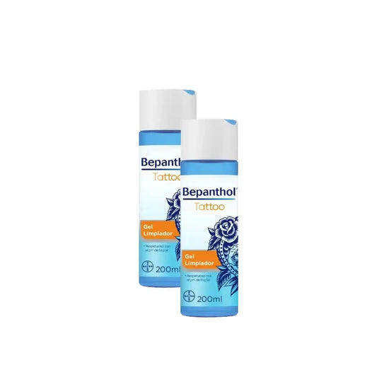 Bepanthol Tattoo Gel -puhdistusgeeli, 2 x 200 ml:n pakkaus