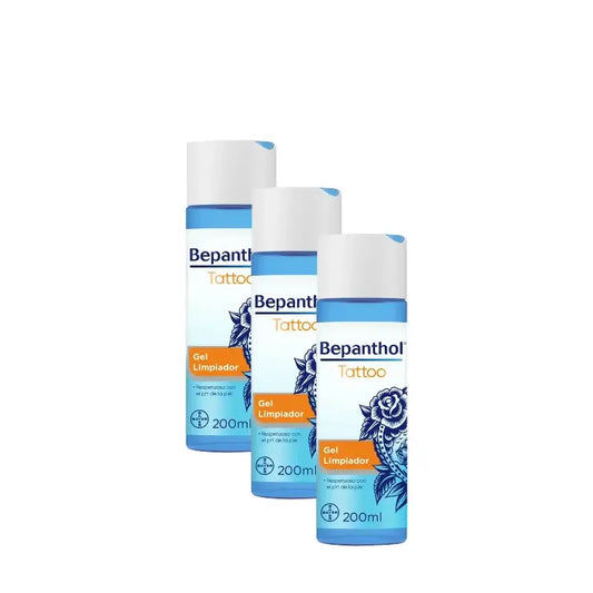 Bepanthol Tattoo -puhdistusgeeli, 3 x 200 ml:n pakkaus