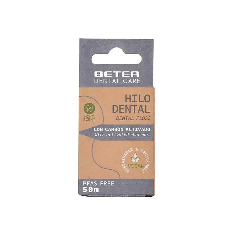Beter Dental Care  Aktiivihiilellä rikastettu hammaslanka 50 m 