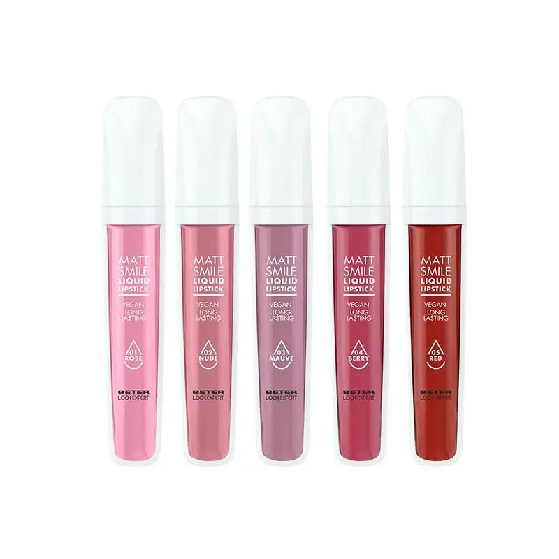 Beter Look Expert Matt -nestemäinen huulipuna 01 Rose 
