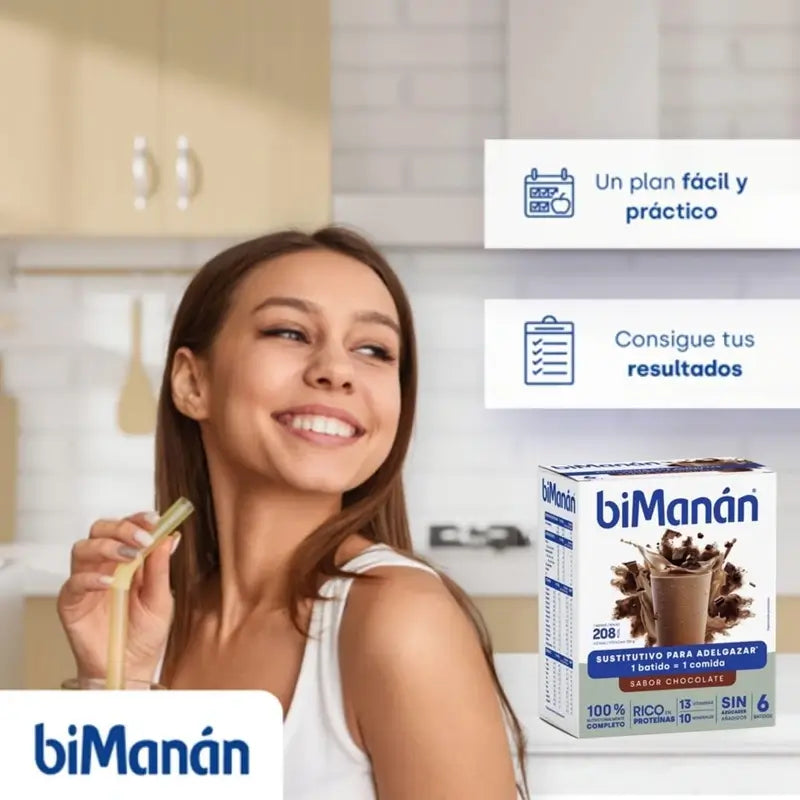 biManán Beslim -suklaamakuinen pirtelö, 6 pussia