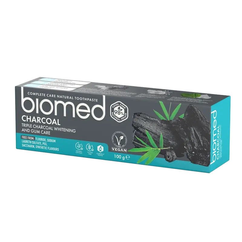 Biomed Charcoal luonnollinen hammastahna, 100 g