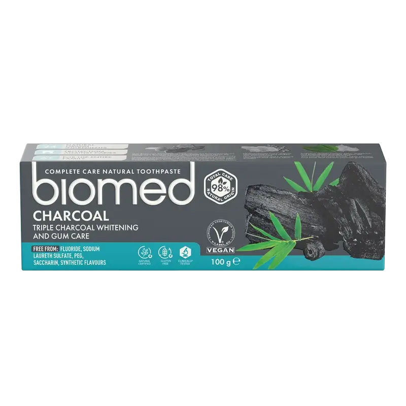 Biomed Charcoal luonnollinen hammastahna, 100 g
