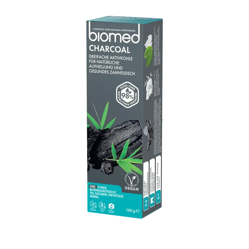 Biomed Charcoal luonnollinen hammastahna, 100 g