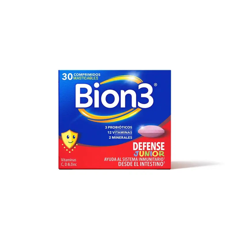 Bion3 Defense Junior -monivitamiinipurutabletit, 30 tablettia