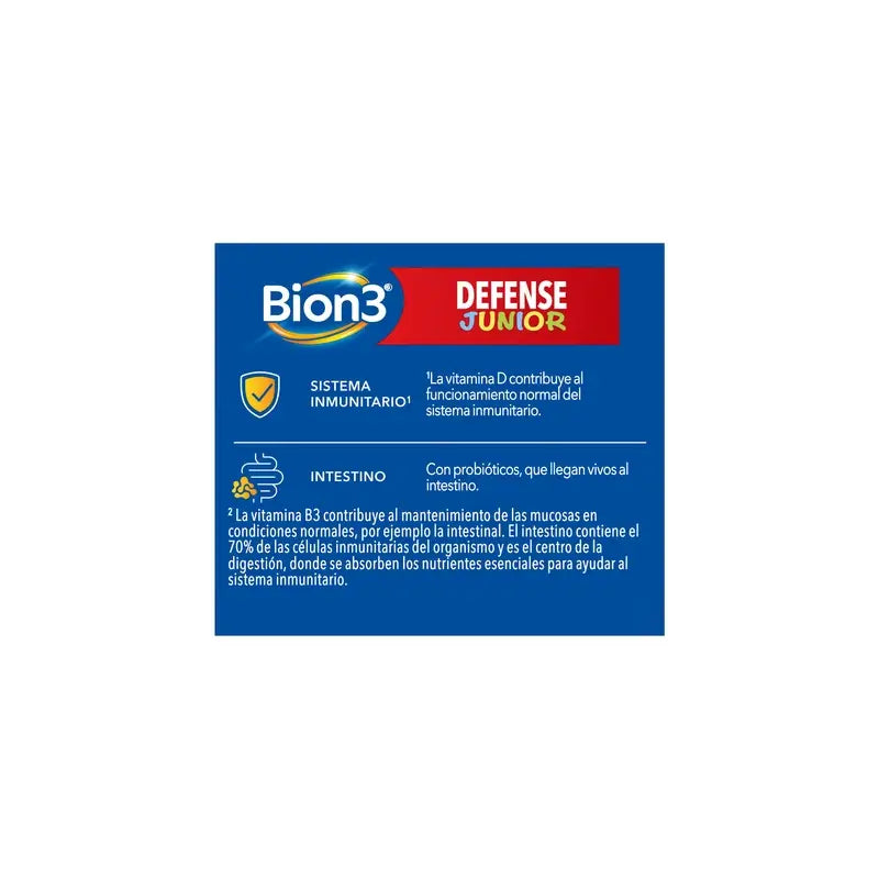 Bion3 Defense Junior -monivitamiinipurutabletit, 30 tablettia