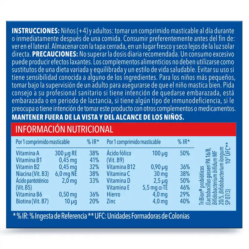 Bion3 Defense Junior -monivitamiinipurutabletit, 30 tablettia