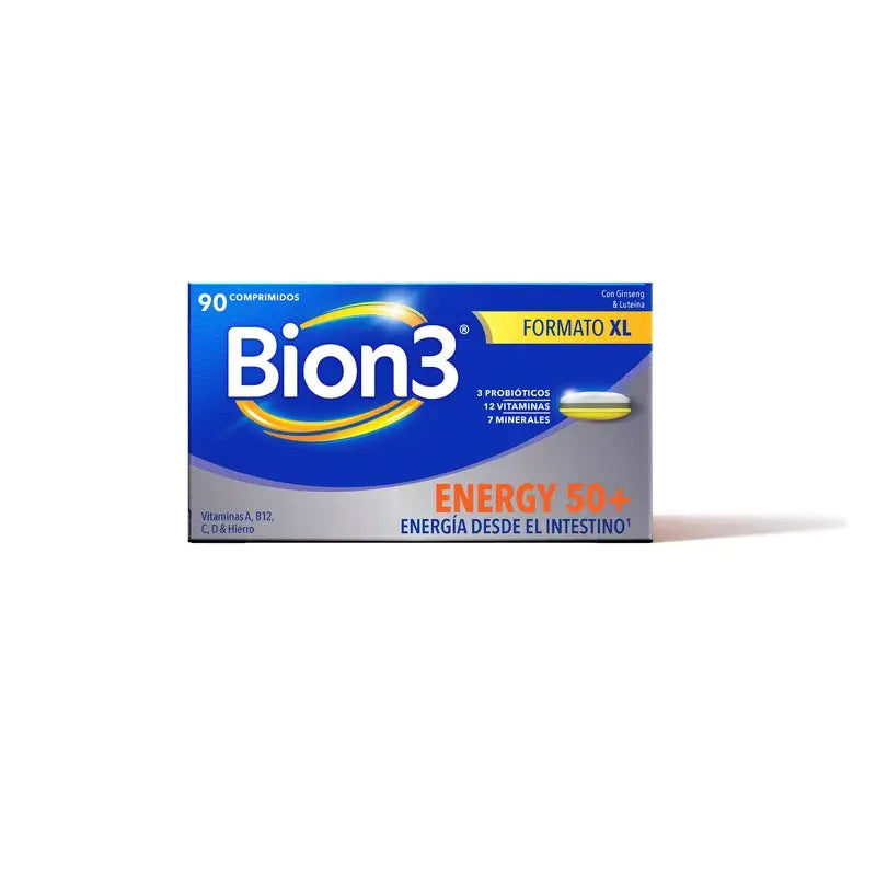 Bion3 Energy 50+ -monivitamiinivalmiste, 90 tablettia