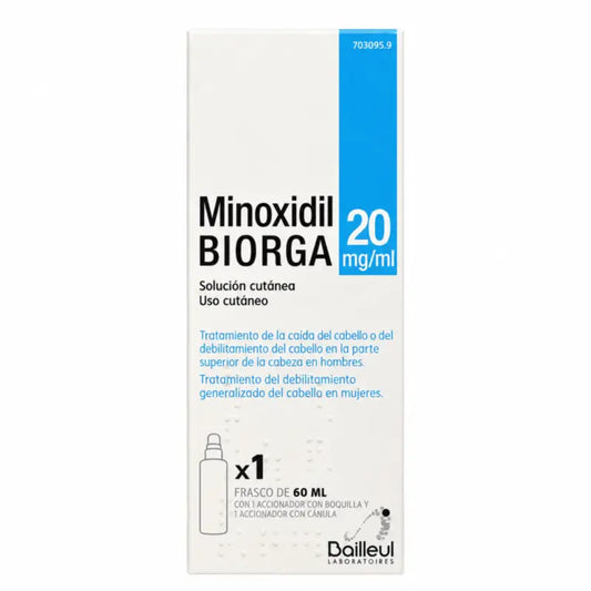 Biorga 20 mg/ml minoksidiili-ihonhoitoliuos, 1 pullo, 60 ml