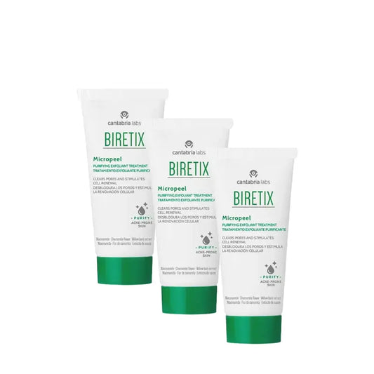 BIRETIX Micropeel -pakkaus, 3 x 50 ml