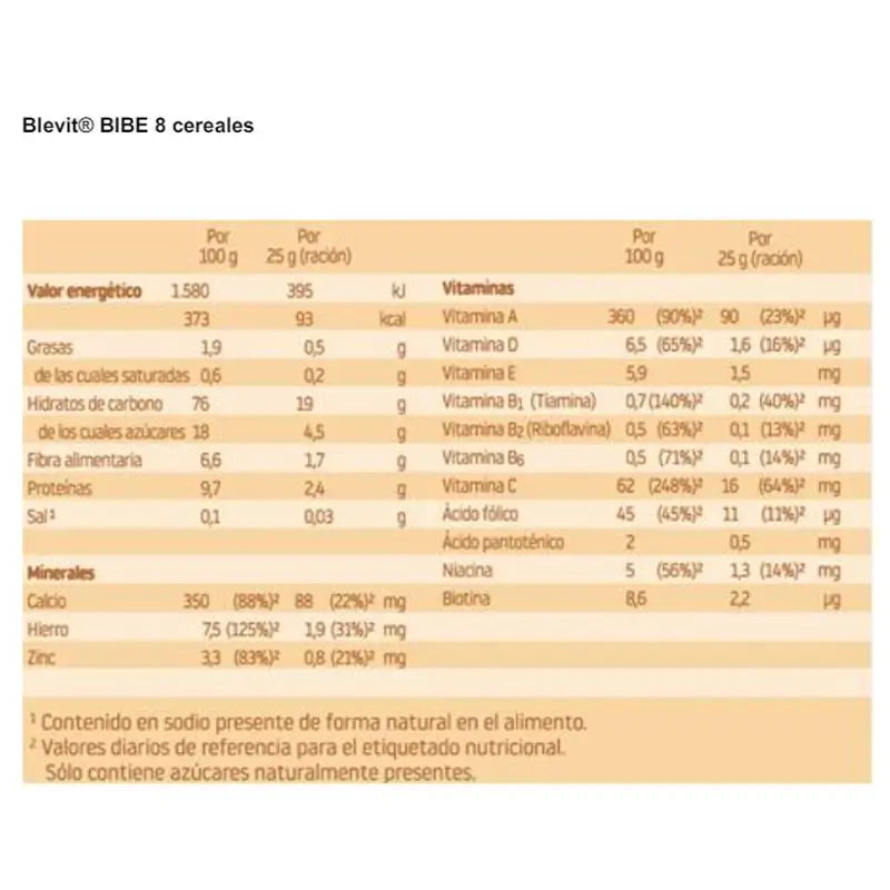 Blevit Vauvanruoka Bibe 8 viljaa, 500 gr