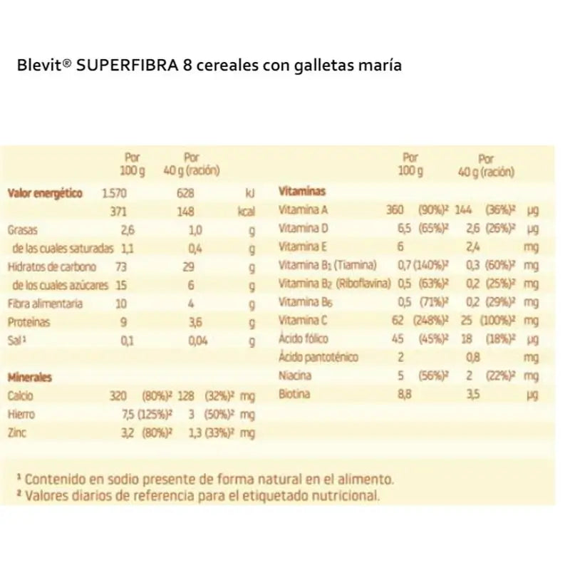 Blevit Vauvanruoka Superfibra 8 viljaa ja keksi, 500 g