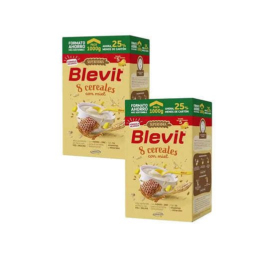 Blevit Vauvanruoka Superfibra 8 viljalajia ja hunajaa, 2 x 1000 g
