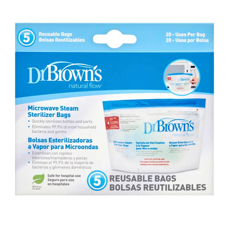 Dr.Brown's Microwave Sterilisation Pouches, 5 pcs.