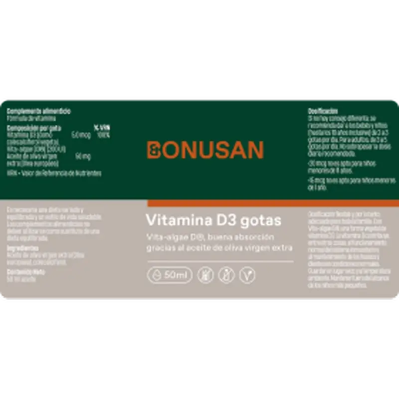 Bonusan D3-vitamiiniöljytipat, 50 ml