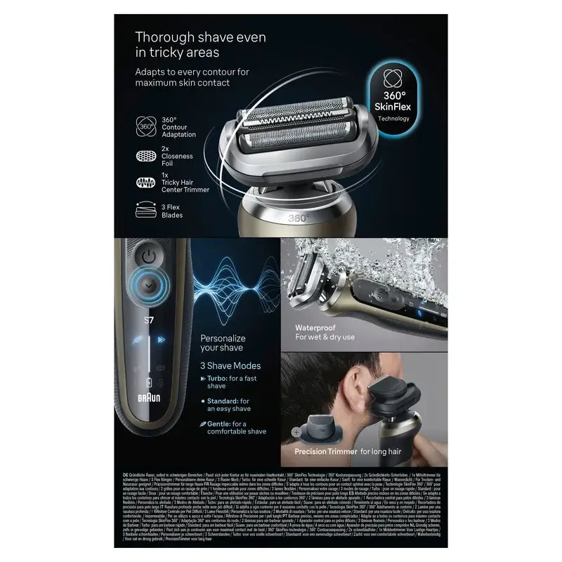 Braun Series 7 -partakone 72-C7200Cc, kultainen