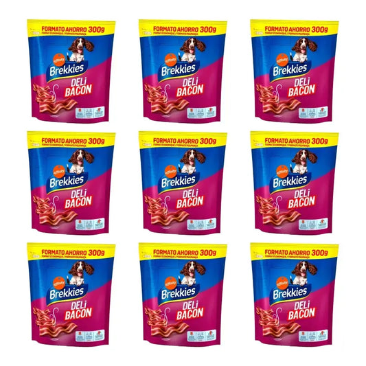 Brekkies DeliBacon, 300 g, 9 kpl:n pakkaus