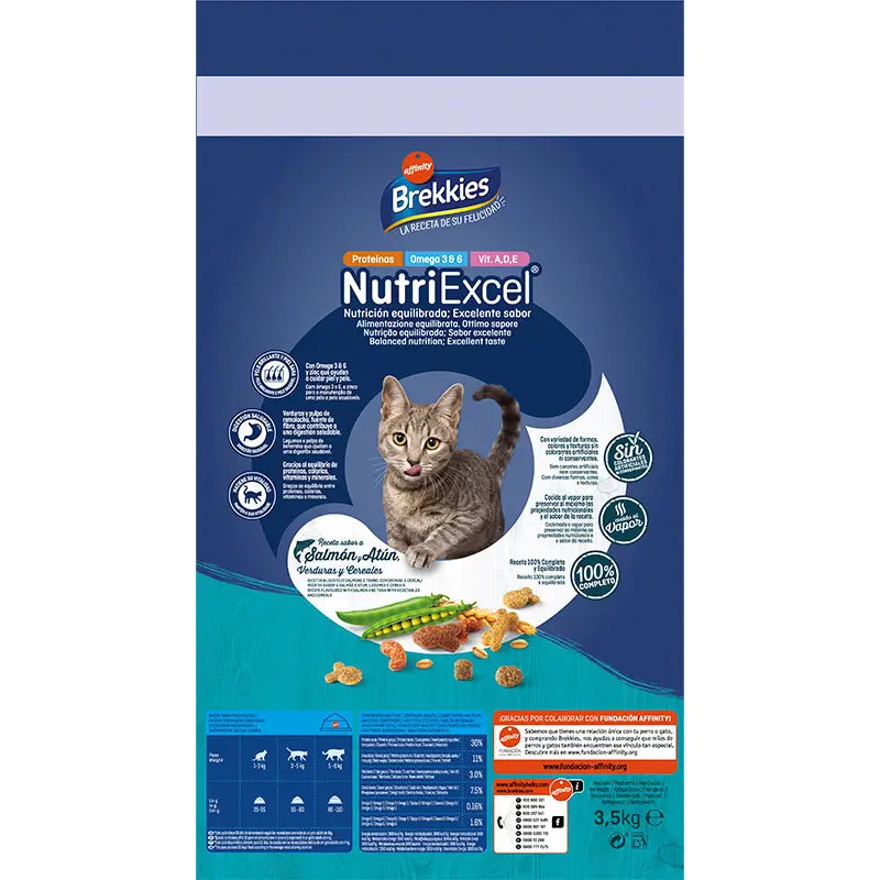 Brekkies Excel Feline Adult -lohi-resepti, 3,5 kg, kissanruoka